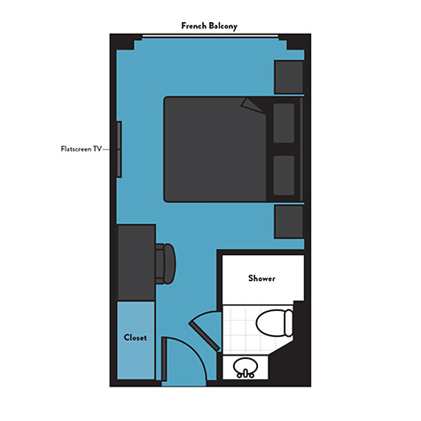 Rockstar Rhine River Cruise Balcony Cabin Floor Plan