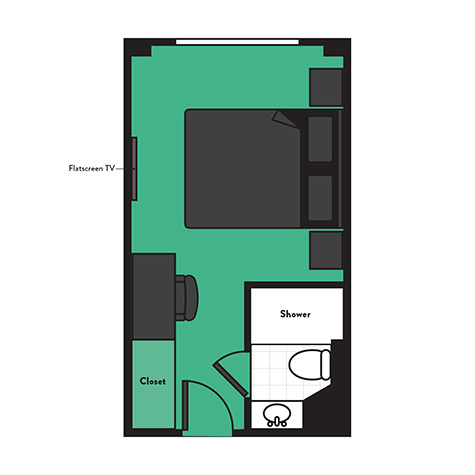 Rockstar Rhine River Cruise Studio Cabin Floor Plan